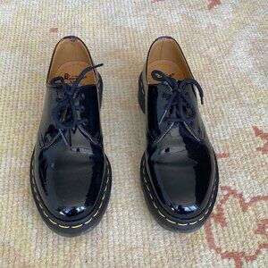 Dr Martens Black Patent Leather 1461 Derby Oxfords 8